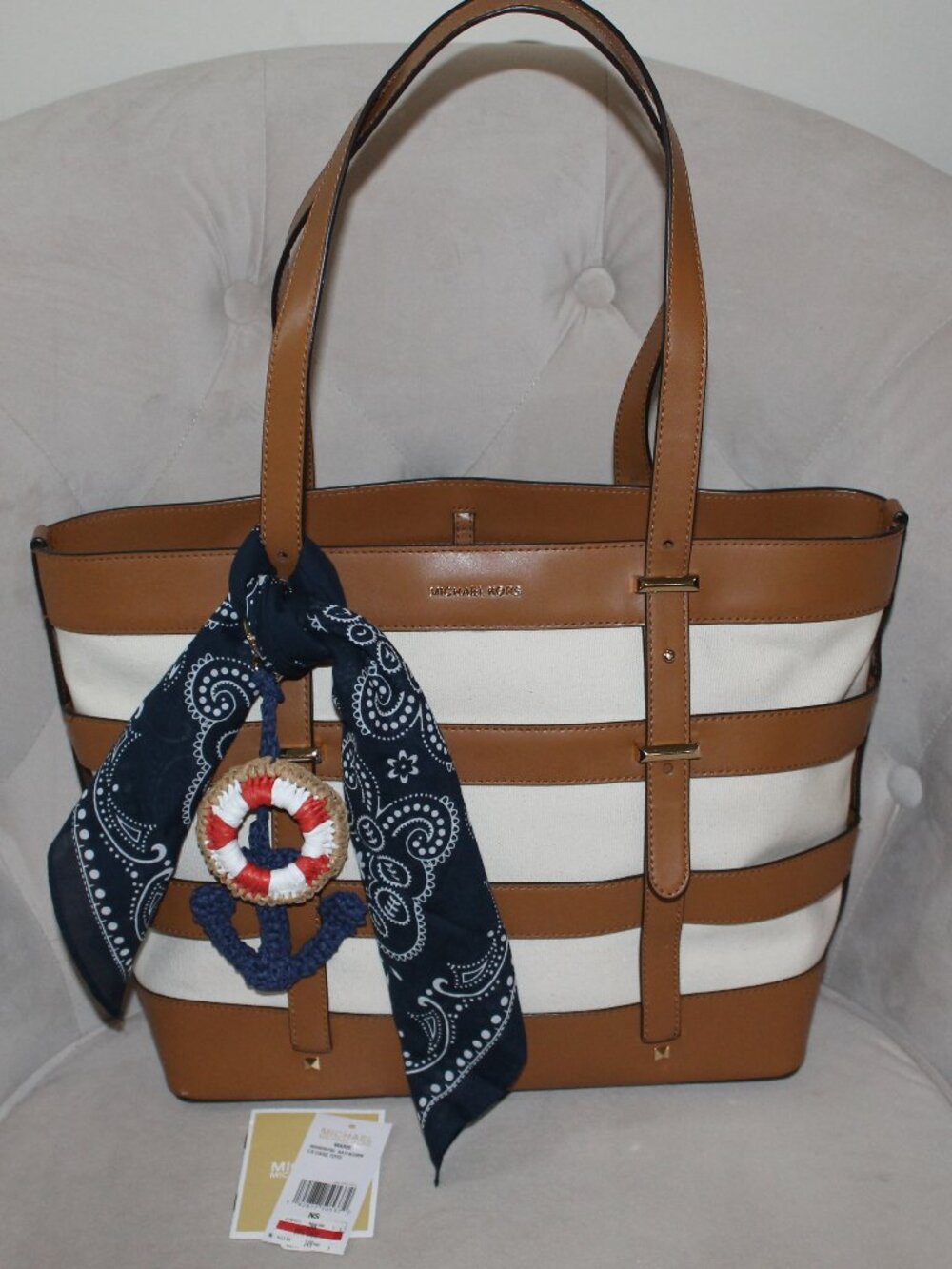 Michael Kors large Marie Cage Tote Bag EUC